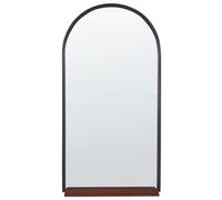 Wall Mirror with Shelf DOMME 40 cm 67 cm Metal Black