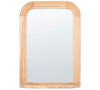 Wall Mirror with Shelf RISCLE 62 cm 85 cm Paulownia Wood Brown