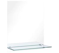 vidaXL Wall Mirror with Shelf 40x60cm Tempered Glass Bathroom Makeup Vanity