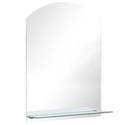 Wall Mirror with Shelf Tempered Glass Bathroom Decor Mirror Multi Sizes vidaXL