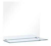Wall Mirror with Shelf Tempered Glass Bathroom Decor Mirror Multi Sizes vidaXL