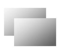 Wall Mirrors 2 Pieces 60 x 40 cm Rectangular Glass with Polished Edge Wall Mounted for Bedroom Living Room Hallway Bathroom Makeup and Decorative Wall Decoration