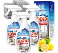 Wall Mold Remover Spray, 2026 New Highly Effective Mould Removal Spray For Walls, Multi Wall Mould Cleaner, Portable Walls Stain Removeal, For Bathroom Kitchen Tile Wood Fabric Stain Remover (3pcs)