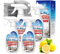Wall Mold Remover Spray, Highly Effective Mold Removal Spray For Walls, 2/3/4 PCSMulti-Surface Wall Mould Remover, For Bathroom Kitchen Tile Wood Fabric Stain Remover (4PCS)