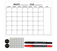 Wall Monthly Calendar - Resettable Writewipe Paper Board, Date Free Wall Planner System, Visual Routine Mapping Aid, Household Activity Coordination Reference | Ideal For Shared Living Space Study Are