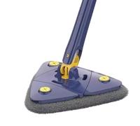 Wall Mop - Telescopic Triangle Wall Washer With 360° Swivel Head | Wet Dry Extendable Cleaning Tool For Floor, Window, Corner, Mirror, Crevice, Home Surfaces, Reach High Areas With Flexible Microfiber
