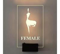 Wall Moun Light Up Toilet Sign, Wall Mounted Mens Ladies Bathroom Lights Sign, Ideal Bathroom Sign for Office, Shop or Home
