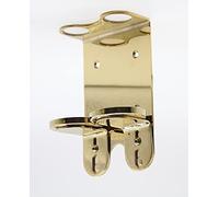 WALL MOUNT 300ml DOUBLE DISPENSER GOLD CHROME HOLDER ideal for Sea Kelp Bottles