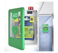 Wall Mount AED Cabinet with Alarm System - Secure Durable ABS Storage Unit for Home, Hospital & Public AED Defibrillator Access