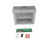 Wall Mount Aid Kit - Aluminum Alloy Portable Case with Mounting Brackets, 16-Piece Emergency Medical Box for Home, Car & Office (A)