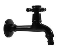 Wall Mount Antique Brass Washing Machine Faucet Black