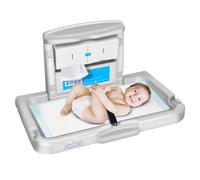 Wall Mount Baby Changing Station in Commercial Bath, Wall Mounted Diaper Changing Table with Seat Belt, Foldable Baby Changing Diaper Station,Diaper Changing Wall for Household and Commercial Bath