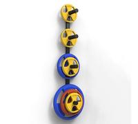 Wall Mount Barbell Plate Rack for Space Saving, Multifunctional Fitness Equipment Storage with 250kg Strong Bearing Capacity,4 levels