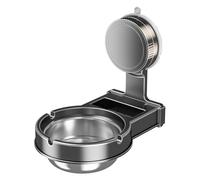 Wall Mount Bathroom Ashtrays Sturdy Carbon Steel Toilet Accessories Without Drilling Need Home Hotel Casual Use Toilet Ashtray