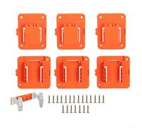 Wall Mount Battery And Drill Rack Plastic Organizer Holder For 20V Cordless Power Tools Space Saving Garage Workshop Shelf Bracket for IMPACT Resistant Design(3 SET)