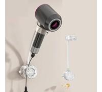 Wall Mount Blow Dryer Holder 360° Adjustable, Hands-Free Hair Dryer Stand with Suction Cup, No Drilling, Flexible Lazy Hair Dryer Holder Bathroom Organizer