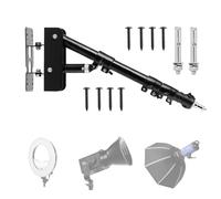 Wall Mount Boom Arm | Ring Light Wall Bracket with Flexible Arm | Lighting Support Bracket for Studio Salon Barber Monolight Recording Hairdresser Photographer Makeup Artist