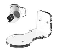 Wall Mount Bracket Compatible with Eufy Indoor Cam S350, Clear Acrylic Security Cam Holder with Adhesive & Screws, Punch-Free & Easy Drilled Install, Adjustable Angle Mount for Corner, Indoor/Outdoor