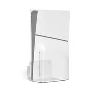 Wall Mount Bracket for PS5 Slim Console for PS5 Slim Digital Edition for PS5 Slim Disc Edition, Aluminum Alloy Display Stand with Heat Dissipation for Space Saving Gaming Setup (White)