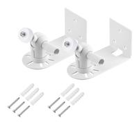 Wall Mount Bracket for Security Cameras, 360 Degree Rotation Steel Holder with Cable Management, Tool-Free Sticky and Screw Installation 2 Pack