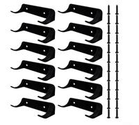 Wall Mount Car Model Display Bracket Set, Black ABS Wall Mounted Shelf Holder for Diecast Model Cars 1:24 1:32 1:43 Scale, Secure Show(Black 12 PCS)
