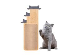 Wall Mount Cat Scratcher Pad - 6.1 X 18.7 In Vertical Sisal | Wood Scratching Board | Indoor Cats, No-Drill Furniture Protector | Space-Saving Kitten & Cat Entertainment
