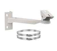 Wall Mount CCTV Security Camera Wall Corner Pole Mounting Bracket, with 2 Loops Pole Mount Right Angle 90 Degree CCTV Surveillance Camera Stand (hoopsφ10cm)