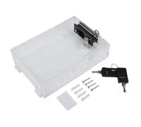 Wall Mount Clear Thermostat Lock Box with Key - Secure and HVAC Controls with Transparent Acrylic Housing and Strong Locking Mechanism (L)