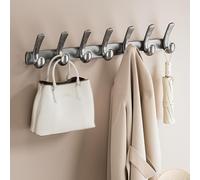 Wall Mount Coat Rack, Aluminum Alloy Hooks for Hanging Clothes, Hats, Towels in Bathroom, Hallway, Bedroom, Entryway
