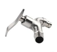 Wall Mount Cold Water Tap for Washing Machine, Single Handle Laundry Faucet in 304 Stainless Steel with Water-Saving Bubbler, Compatible