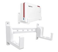 Wall Mount Compatible with Fritz!Box 5690 Pro - Sturdy Router Mount with Good Ventilation & Clean Cable Management - Includes Screws and Anchors - White