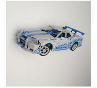 Wall mount compatible with Lego Technic Nissan Skyline GT-R 42210 | Display your model securely | Heavy Duty stainless steel | Car NOT included
