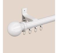Wall Mount Curtain Rail Track System Single Curtain Rod With Mute Rollers Easy To Install For Bedroom/Office/Living Room/Hotel/Restaurant(White,5.4m/17.7ft)