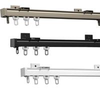Wall Mount Curtain Track With Roller, Ceiling Curtain Track for Windows, Slide Smoothly, Cut to Size, Easy Install for Living Room Bedroom Shower Divider