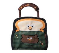 Wall Mount Cute Bag with Handle - Cartoon Holders, Single Playful for Paper Sheets, Decorative Cases with Textile Straps, Housewares, Patterned Shells for Studios, Lodgings and