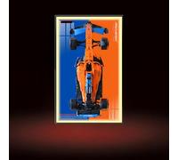 Wall Mount Display Stand for L-e*g-o Technic 42141 F1 Racing - Display Wall Panel Art Wall Mount Frame Compatible with L-e*g-o 42141, Gift for Car Enthusiasts - 80 x 50 cm (42141) (Light)
