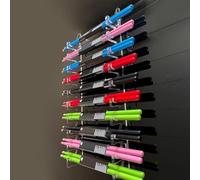 Wall Mount Drumstick Display Stand, Acrylic Drum Stick Storage Rack for 10 Pairs of Drumsticks, Collector Drumstick Rack for Wands and Lightsaber, Neat storage