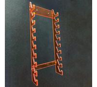 Wall Mount Drumsticks Display Holder - Displaying Lightsabers/Wands/Percussion Stick/Flute, Acrylic Drum Stick Rack for Drum Set, Hanging Drum Sticks Stand for 10 Pairs of Mallet(Orange)