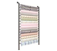 Wall Mount Fabric Roll Storage Rack - Vinyl & Wallpaper Holder, Multi-Use Organizer for Art Paper, Car Window Film & Posters, Holds Up to 15 Rolls