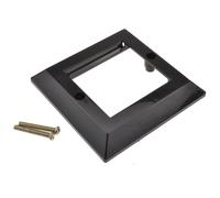 kenable Wall Mount Faceplate 85 x 85mm Bevelled Single Gang for 2 x Modules BLACK