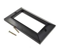 kenable Wall Mount Faceplate Bevelled Single Gang for 4 x Modules BLACK