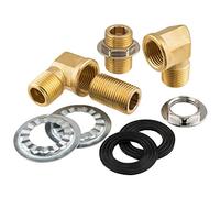 Wall Mount Faucet Installation Kit - DuraSteel Commercial Kitchen No Lead Faucet Mounting Adapter Set for 1/2-inch IPS Female Inlet - Space Saving Backsplash Kit
