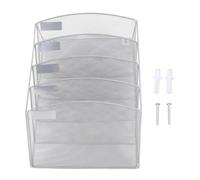 Wall Mount File Organizer 5 Tier Vertical Hanging Rack for Office School Home Use