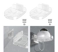 Wall Mount Floating Shelf for Security Camera or Mini Speaker, Space-Saving PP Bracket (110 x 95 x 30 mm), Transparent Indoor Wall Stand