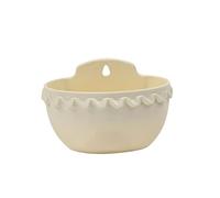 Wall Mount Flowerpot Plastic Wall Hanging Pots Indoor Flowerpot Rack for Growing Strawberries Herbs Flowers(S, Beige), Hanging Planters Baskets