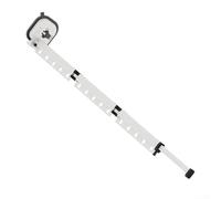 Wall Mount Folding Shower Curtain Rod, Adjustable Foldable Shower Curtain Rail No-Drill Clothes Drying Rack With Suction Cups For Bathroom Balcony