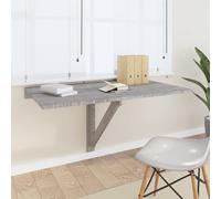 Wall Mount Folding Table Grey Sonoma 100x60x56cm Engineered Wood SpaceSavingDesk