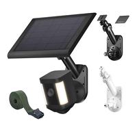 Wall Mount for Cameras and Solar Panels, 2-in-1 Mount for Ring, Blink, Eufy, Arlo, Wyze, etc Solar Panel and Cam, with Ring Stick Up Cam/Spotlight Cam/Plus/Pro(Battery), Adjustable Angle (Black)