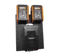 Wall Mount for Charger - Compatible with Worx WA3880 - Holder for 20V Powershare Batteries - Sturdy 3D Printing Bracket - Workshop Organiser
