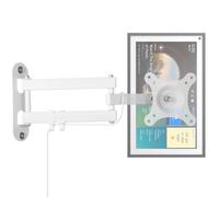 Wall Mount for Echo Show 15, Adjustable Bracket for 15 to 28 Inch Monitors, 3.5 to 16.5 Inch Extension, Rotate 360 Degrees, Tilt Up and Down, Swivel Side to Side, Three Arm Structure